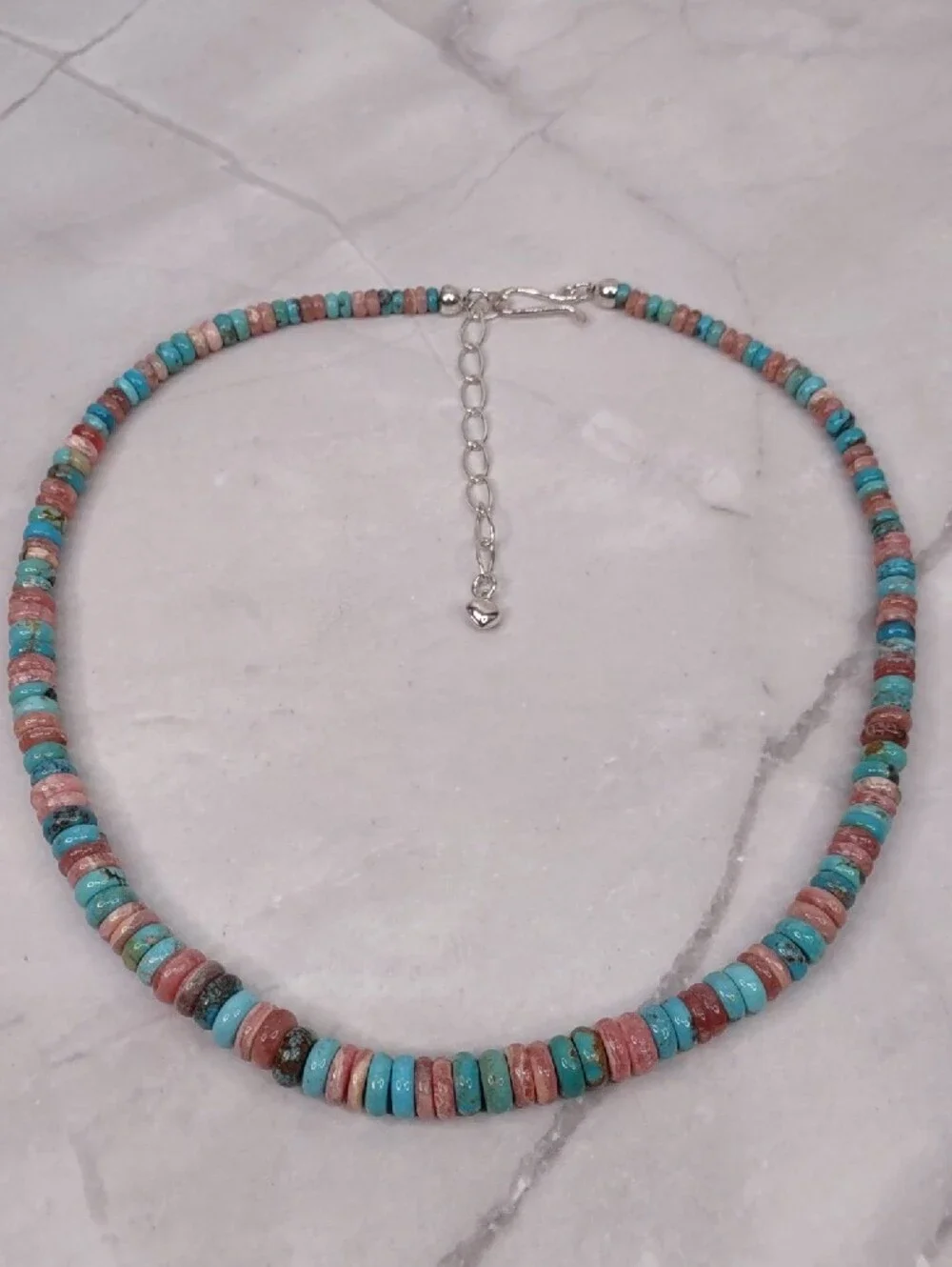 Jay King Turquoise/Rhodochrosite Gemstone Necklace